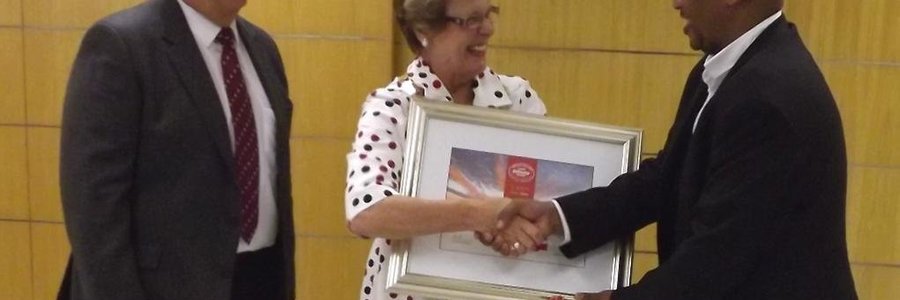  Mr Coenie Groenewald Municipal Manager,  Ald Nicolette Botha-Guthrie Mayor and Mr Solomzi Madikane, Director Local Economic Development